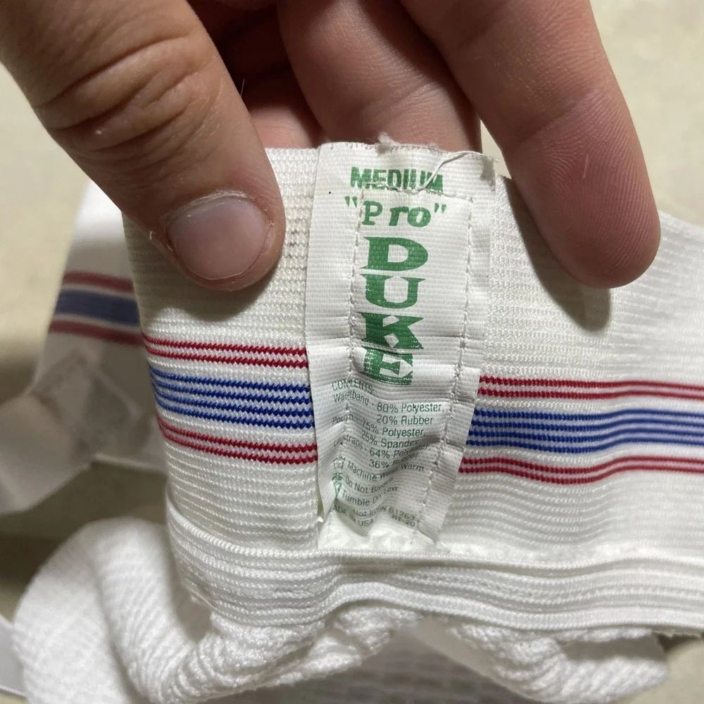 Pro Duke Vintage Men's Athletic Supporter Jock Strap SZ Medium Striped Red Blue